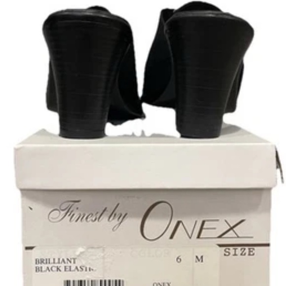 Onex Finest Black Rhinestone Slide Sandals – Size 6M - Picture 4 of 8